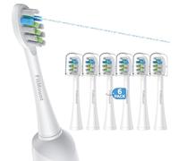 Version 3.0, lot de 6 têtes de rechange pour brosse à dents FitMount compatibles avec WaterPik Sonic Fusion 2.0, FitMount Flossing Brush Head Fit pour Water-Pic SF-01W SF-02W et 2.0 SF-03 SF-04, blanc