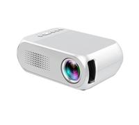 Version à Batterie IntéGréE LED YG320 Mini Projecteur USB TF AV Compatible HDMI Lecteur VidéO HD Maison Media (Blanc) Prise
