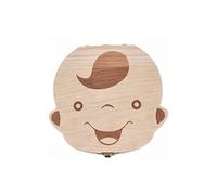 (Version allemande) WeddHuis Boîte à dents de lait en bois pour dents de lait pour enfants et filles - boîte à dents de lait en bois - idées de cadeaux pour le baptême et l'anniversaire