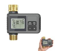 [Version améliorée] Minuteur d'arrosage intelligent en laiton, pour contrôle de l'irrigation du jardin et retard de pluie sans alimentation externe nécessaire, pour pelouses et jardins, 1 prise