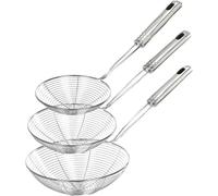 Version améliorée, passoire araignée en acier inoxydable, louche d'écumoire, ensemble de 3 tailles for la cuisine, la cuisson et la friture, idéale for les pâtes St