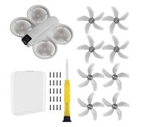 (Version améliorée, vis incluses) - Hélice à palette colorée pour DJI NEO Silent Power Réduction du bruit Accessoires de drone (Gris cristal)