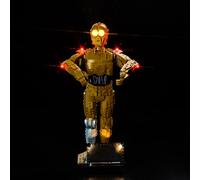 Version avec contrôle de la lumière - Kit d'éclairage compatible avec Lego C-3PO (pas de modèle) - Kit d'éclairage LED compatible avec Lego 75398 C-3PO - Jouet créatif