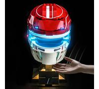 Version avec contrôle de la lumière - Kit d'éclairage compatible avec Lego HP Charles Leclerc Helmet 43014 (pas de modèle) - Kit d'éclairage LED compatible avec casque Lego HP Charles Leclerc - Jouet