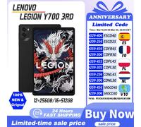 Version CN Lenovo Y700 légion 3rd Snapdragon8 Gen3 Android 8.8 pouces 2560*1600 165Hz 6550mAh Wifi TB321FU tablette de jeu 2025 12+256GB Black