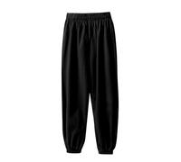 Version coréenne du pantalon pour fille et pantalon de climatisation CuHK en coton pour garçon 146 couleurs, Noir , 4-5 ans