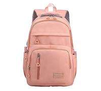 Version coréenne du sac d'école en tissu de nylon pour filles, grande capacité, sac à dos d'école primaire, mode féminine, campus, lycée, sac à dos pour hommes, Orange, Taille unique, Sac à dos
