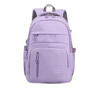 Version coréenne du sac d'école en tissu de nylon pour filles, grande capacité, sac à dos d'école primaire, mode féminine, campus, lycée, sac à dos pour hommes, violet, Taille unique, Sac à dos