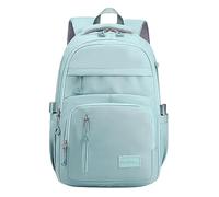 Version coréenne du sac d'école en tissu de nylon pour filles simple grande capacité sac à dos d'école primaire mode femme campus lycée sac à dos pour chat, bleu, taille unique