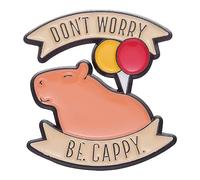 Version coréenne Roman Animal Broche Cartoon Little Capybara Lettres Série Métal Broche Vêtements Accessoires Animal Denim Badge