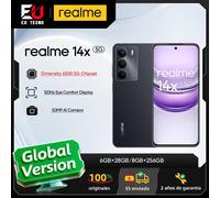 Version européenne du smartphone realme 14X 5G, chipset Dimensity 6300 5G, écran confortable pour les yeux 120 Hz, appareil photo IA 50 MP, batterie 5000 mAh 6GB 128GB Green