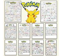 Version française classique Anime Pokemon périphériques Kawaii Pikachu affiche décoration Art aquarelle photos toile peinture TJFY-9