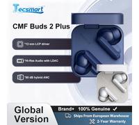 Version Globale Cmf Buds 2 Plus Écouteurs sans Fil, Driver LCP 12mm, ANC Hybride 50dB, Hi-Res LDAC, Résistance à l'eau et à la poussière IP55 Bleu
