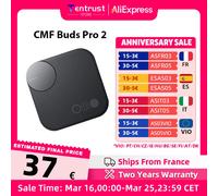 Version Globale CMF Buds Pro 2, Écouteurs sans Fil CMF Buds Pro 2 avec Réduction de Bruit Active Hybride 50 dB, IP55, BT5.3 Gris foncé