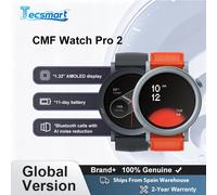 Version Globale Cmf by Nothing Watch Pro 2 Écran Amoled 1.32" Appels Bluetooth avec Réduction de Bruit IA Cmf Watch Pro 2 Orange
