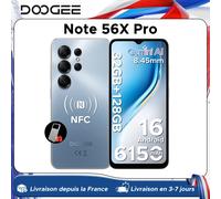 Version Globale du Smartphone DOOGEE Note56X Pro, Écran 6.56'', Batterie 6150mAh, Gemini AI, Android 16, Téléphone Mobile Compatible Widevine L1 BLUE ONLY