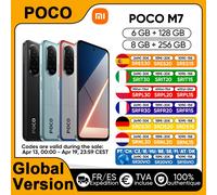 Version Globale du Smartphone POCO M7 Snapdragon ® Plateforme mobile 4G 685, écran FHD+ DotDisplay de 6,9 pouces, 7000 mAh, charge rapide 33 W, NFC, IP64 8GB 256GB Black