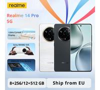 Version Globale du Smartphone Realme 14 Pro 5G, Processeur Dimensity 7300 5G, Chipset Énergétique, Caméra Sony Imx882 avec OIS, 8Gb 256Gb White