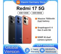 Version Globale du Smartphone Redmi 17 5G, Écran 6.9', Processeur Snapdragon@ 4 Gen 5 avec 5G, Batterie 7500mAh, Charge Turbo 45W Noir