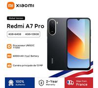 Version Globale du Smartphone Xiaomi Redmi A7 Pro, Batterie 6000mAh, Écran 6.9" 120Hz, Appareil Photo 13MP, Xiaomi HyperOS, Téléphone Portable Xiaomi Black