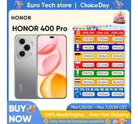 Version Globale HONOR 400 Pro 5G Smartphone 6,7″ AMOLED Snapdragon 8 Gen 3 MagicOS 9.0 Objectif IA Ultra HD 200MP 5300mAh 100W eSIM Tidal Blue