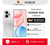 Honor 400 16,6 cm (6.55") MagicOS 9.0 5G 8 Go 256 Go 5300 mAh Or