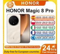 Version Globale HONOR Magic 8 Pro 5G Smartphone 12+512GB Snapdragon 8 Elite Gen 5 Écran OLED 6.71'' 120Hz Caméras IA 200MP Charge Super Rapide 100W Téléphone Portable Nouveauté 2026 Cyan Ciel