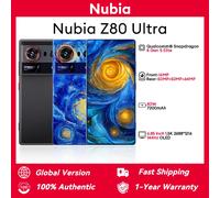 Version Globale Nubia Z80 Ultra 5G Snapdragon 8 Elite Gen 5 7200 mAh Écran OLED 6,85'' 144Hz Charge Rapide 90W 64MP 50MP 16 512 blue