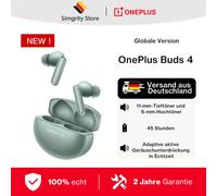 Version globale OnePlus Buds 4 Écouteurs sans fil avec annulation du bruit ANC jusqu'à 55 dB, deux haut-parleurs avec double DAC Bluetooth 5.4 Blanc agile