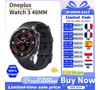 Version Globale OnePlus Watch 3 46MM Montre Connectée Écran AMOLED 1,5 pouces Mémoire 32 Go Snapdragon W5 Wear OS par Google IP68 Emerald today ship