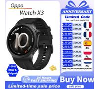 Version Globale OPPO Watch X3 Montre Intelligente Boîtier en Alliage de Titane Ultra-Léger Écran AMOLED LTPO 1,50'' Autonomie de 16 Jours NFC IP68 Obsidian Black only