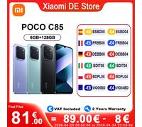 Version Globale POCO C85 6GB 128GB Smartphone Double Caméra IA 50MP Charge Rapide 33W Batterie 6000mAh HyperOS 2 Noir