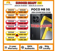 Smartphone - XIAOMI - POCO M8 - 8 Go RAM - 256 Go - 6.77 pouces - Argent