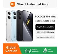 POCO X8 Pro Max 5G Version Européenne Dimensity 9500s Smartphone 6.83" AMOLED 120Hz Caméra 50MP Batterie 8500mAh NFC Sans Chargeur Bleu