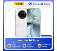 Global Version realme 14 Pro+ 5G Smartphone Snapdragon7s Gen 3 Batterie 5260mAh 80W SUPERVOOC Charge Sony 3X Periscope OIS Camera Blanc nacré