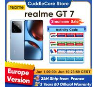 Version Globale realme GT 7 5G Smartphone, Chipset Mediatek Dimensity 9400e, Écran AMOLED 6.78'', Batterie 7000mAh, Charge Rapide 120W 12GB 512GB Black