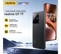 Realme Smartphone GT 7T 12 Go RAM 256 Go mémoire interne Bleu
