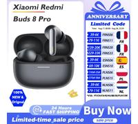 Xiaomi Écouteurs sans fil REDMI Buds 8 Pro – Réduction du bruit 55 dB, Triple HP, 33h+, Noir