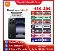 Version Globale Redmi Note 14 4G Smartphone MediaTek Helio G99-Ultra NFC Appareil Photo 108MP Écran AMOLED 6,67'' Batterie 5500mAh Midnight Black