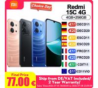 Version Globale Xiaomi Redmi 15C NFC Smartphones 6,9 pouces MediaTek 1920 x 1080px Téléphone Mobile Double Caméra IA 50MP Batterie 6000mAh Nouveau Orange du crépuscule
