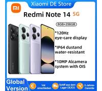 Version Globale Xiaomi Redmi Note 14 5G Smartphone : Appareil Photo Principal IA 108MP, Taux de Rafraîchissement Jusqu'à 120Hz, Triple Appareil Photo 108MP, Écran AMOLED 6.67'', Téléphone Mobile Vert