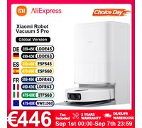 Version Globale Xiaomi Robot Vacuum 5 Pro (X20+ Amélioré) Vidéo HD Appels Unidirectionnels Identification IA par Trois Caméras Reconnaissance de 200 Types d'Obstacles Réglage de la Hauteur LDS et stan