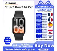 Version Globale Xiaomi Smart Band 10 Pro 1.74'' AMOLED Montre Connectée Bluetooth GPS Suivi de Santé Tracker d'Activité Bracelet Miband Black