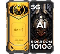 DOOGEE S200 X 5G Telephone Portable 1.32"" AMOLED 32GB RAM+512GB ROM Dimensity 7050 Caméra AI 100MP 6.72""FHD+120GHz Android 14,Noir