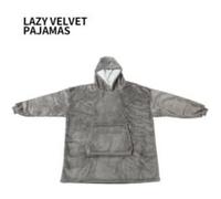 Version Gris - Taille unique pour tous - Couverture Polaire Avec Manches Couvertures De Poche À Capuche En Plein Air Chaud Doux