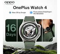 Montres connectées OnePlus Watch 4 Noir 47.4MM NFC GPS Android Compatible avec OnePlus 15