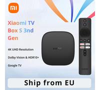 Version internationale de la Xiaomi TV Box S 3e génération : lecteur multimédia intelligent 4K, Ultra HD, Bluetooth 5.2, Wi-Fi 6, 32 Go de mémoire ROM, Google TV et Google Assistant Mi TV Box S 3rd Ge