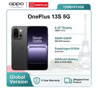 Version internationale du smartphone OnePlus 13s 5G 12 Go + 512 Go, processeur Snapdragon 8, batterie de 5 850 mAh, appareil photo 50 Mpx, téléphones mobiles OnePlus dotés de l'IA Black Velvet