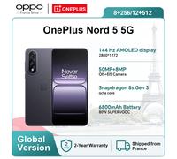 Smartphone OnePlus Nord 5 - 8 Go RAM - 256 Go ROM - Écran AMOLED 6,83'' - Batterie 5200 mAh - Charge 80 W
