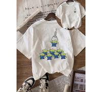Version jouet décontractée de Disney avec trois yeux "Ragger-Ragger". T-shirts imprimés de manière amusante, positive et négative. Convient pour les saisons d'été et de printemps. Chemises à manches c